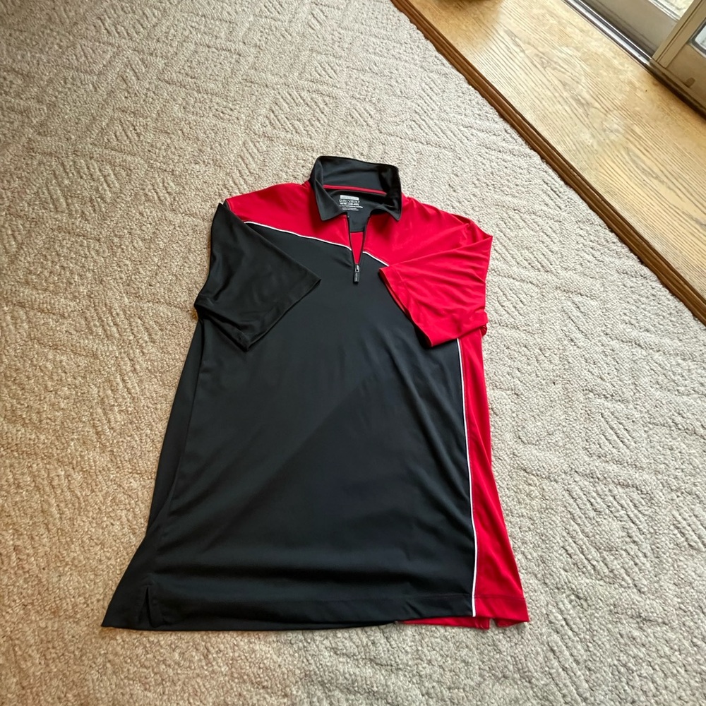Red and Black Polo Shirt
